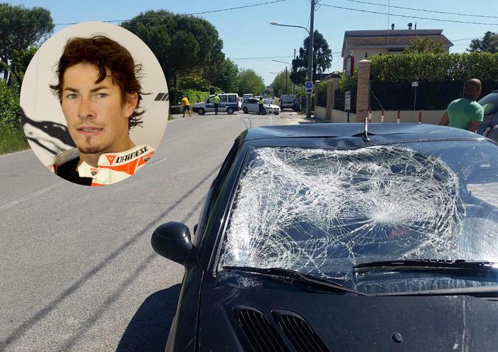 Hayden, ore disperate. Con la testa ha sfondato il parabrezza dell'auto